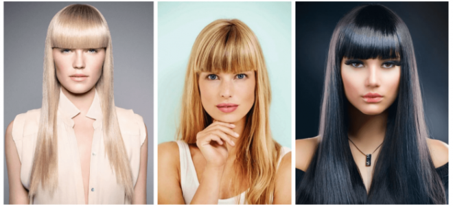 Какие челки подходят людям с длинным лицом. Какая чёлка подойдёт для овального лица? Виды прямых челок