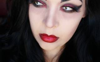 Макияж на хэллоуин для девушек вампир поэтапно. Как делается макияж оборотня. Грим вампира на Хэллоуин: нанесение макияжа